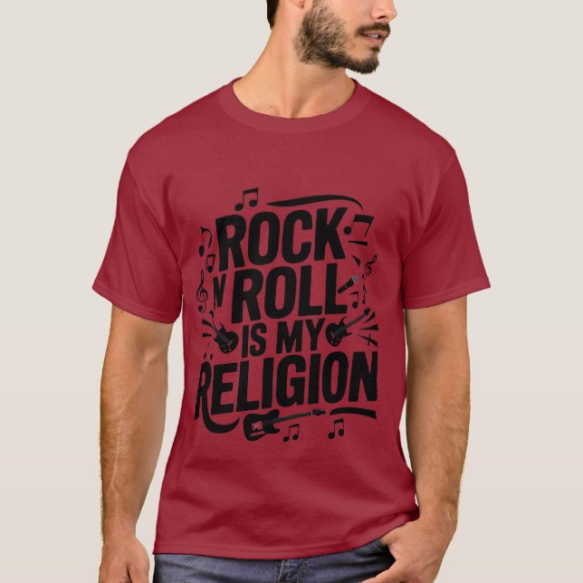 Camiseta Me encanta la música rock (Anverso)