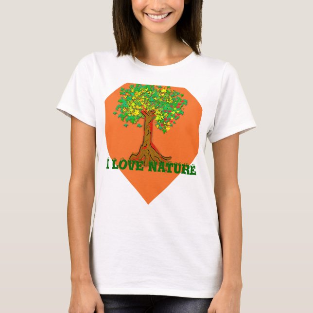 Camiseta Me encanta la naturaleza (Anverso)