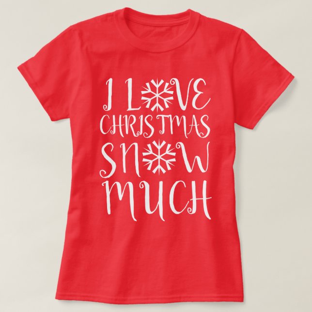 Camiseta Me encanta la nieve de los Navidades (Diseño del anverso)