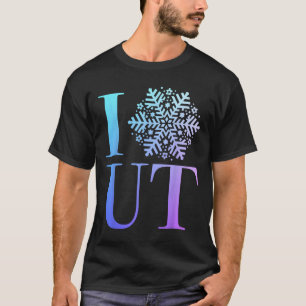 Camiseta Me encanta la nieve de Utah Flake Winter Sports Sk