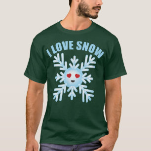Camiseta Me encanta la nieve deportes de invierno y el Snow