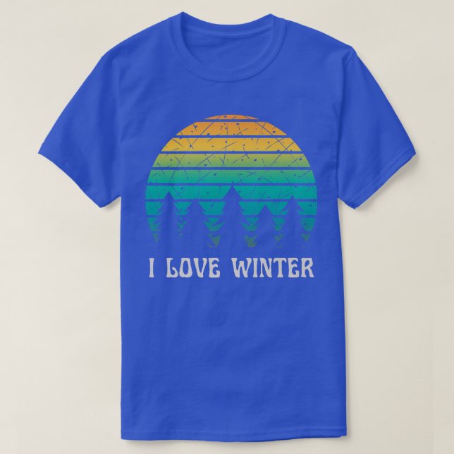 Camiseta Me encanta la nieve esquiando en la naturaleza, co (Diseño del anverso)