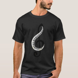 Camiseta Me Encanta La Nota Musical Del Piano