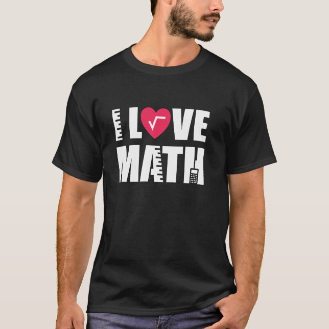 Camiseta Me encanta la operación matemática matemática mate (Anverso)