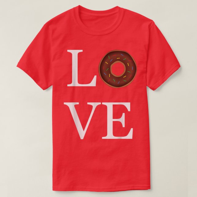 Camiseta Me encanta la panadería de Donuts, es gracioso dec (Diseño del anverso)