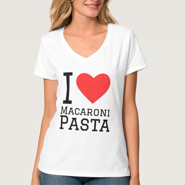 Camiseta Me encanta la pasta de macarrones (Anverso)
