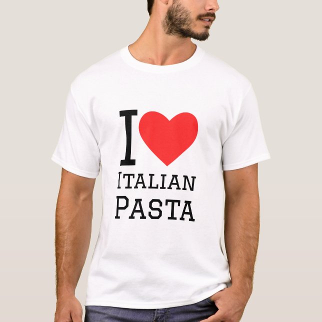 Camiseta Me encanta la pasta italiana (Anverso)