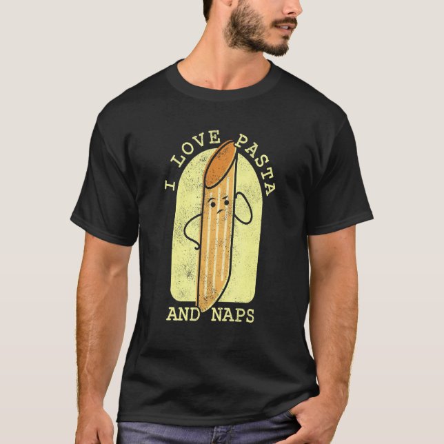 Camiseta Me Encanta La Pasta Italiana Carbonara Y Las Napas (Anverso)