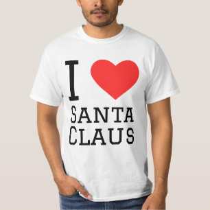 Camiseta Me encanta la pegatina de Santa Claus