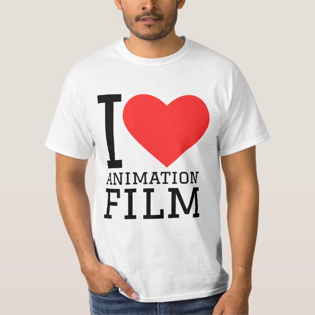 Camiseta Me encanta la película de animación (Anverso)