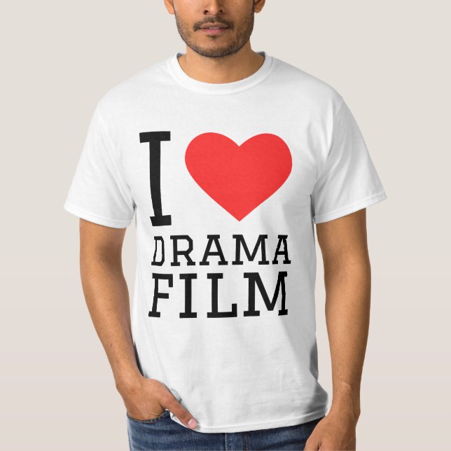 Camiseta Me encanta la película dramática (Anverso)