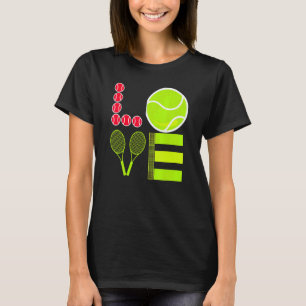 Camiseta Me Encanta La Pelota De Tenis De Tenis Que Llamé E