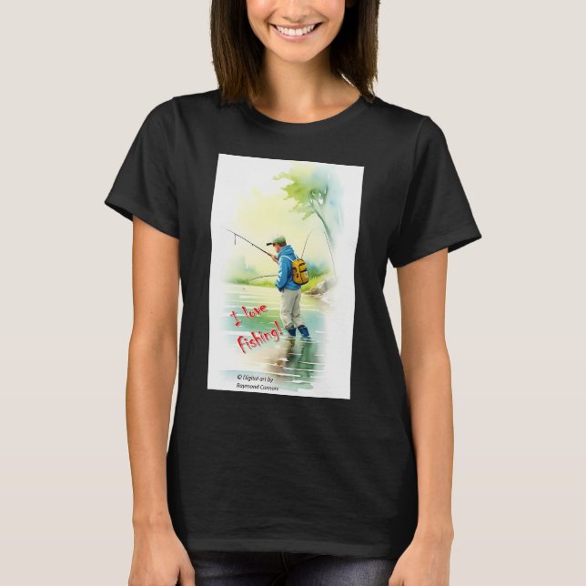 Camiseta Me encanta la pesca (Anverso)