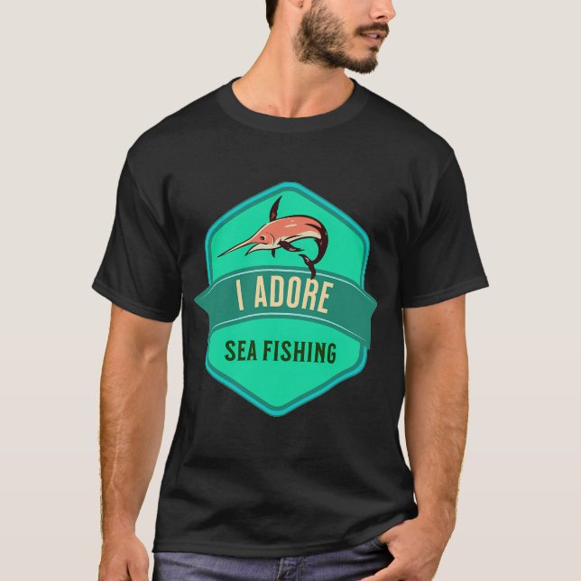 Camiseta Me encanta la pesca marítima (Anverso)