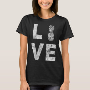 Camiseta Me encanta la piña de piña de piña Aloha Hawaii Su