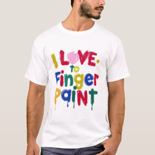 Camiseta Me encanta la pintura al dedo