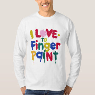 Camiseta Me encanta la pintura al dedo