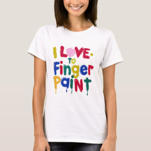Camiseta Me encanta la pintura al dedo