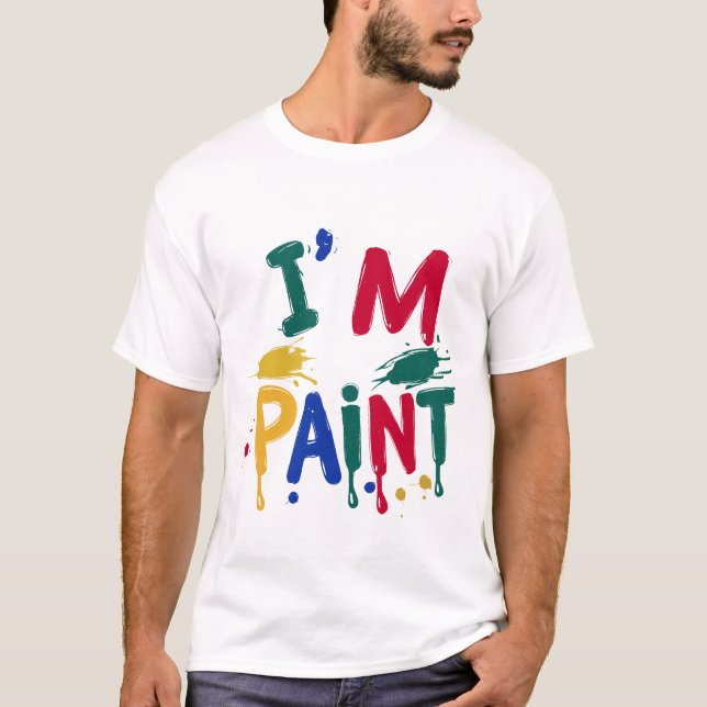 Camiseta Me encanta la pintura al dedo Estoy pintando una p (Anverso)