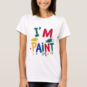 Camiseta Me encanta la pintura al dedo Estoy pintando una p