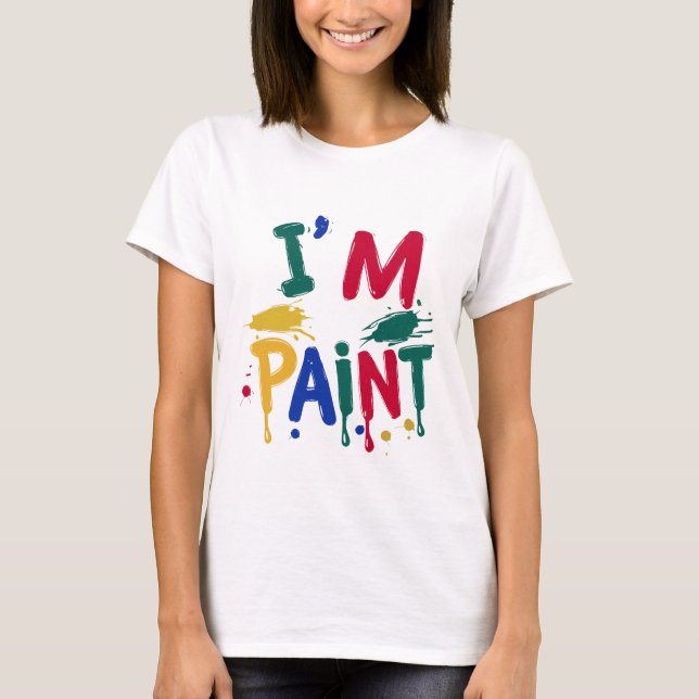 Camiseta Me encanta la pintura al dedo Estoy pintando una p (Anverso)