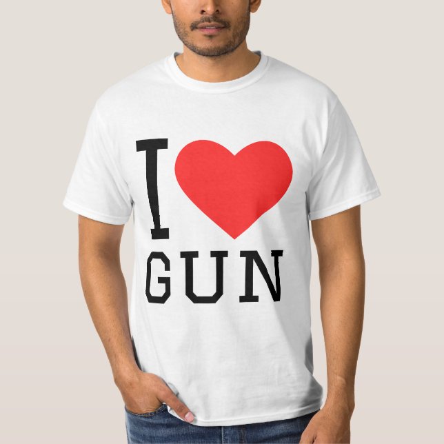 Camiseta Me encanta la pistola (Anverso)