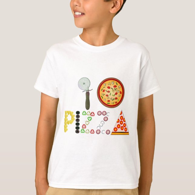 Camiseta Me encanta la pizza (Anverso)