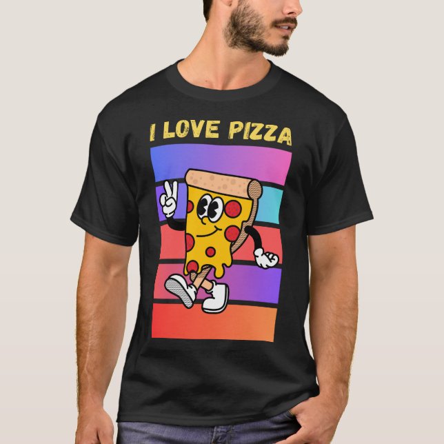 Camiseta Me encanta la pizza. (Anverso)