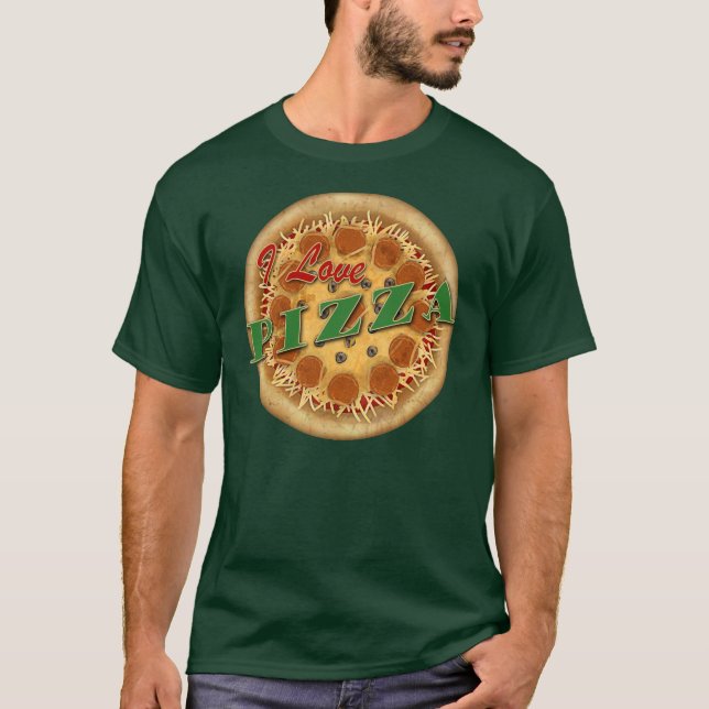 Camiseta Me encanta la pizza (Anverso)