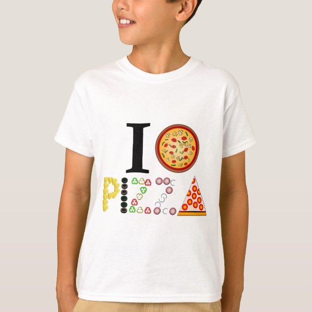Camiseta Me encanta la pizza (Anverso)