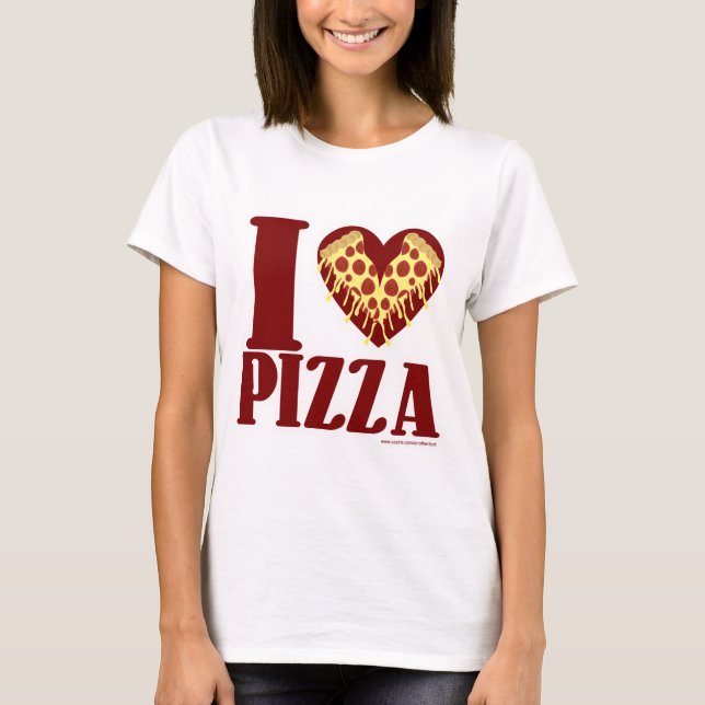 Camiseta Me encanta la pizza (Anverso)