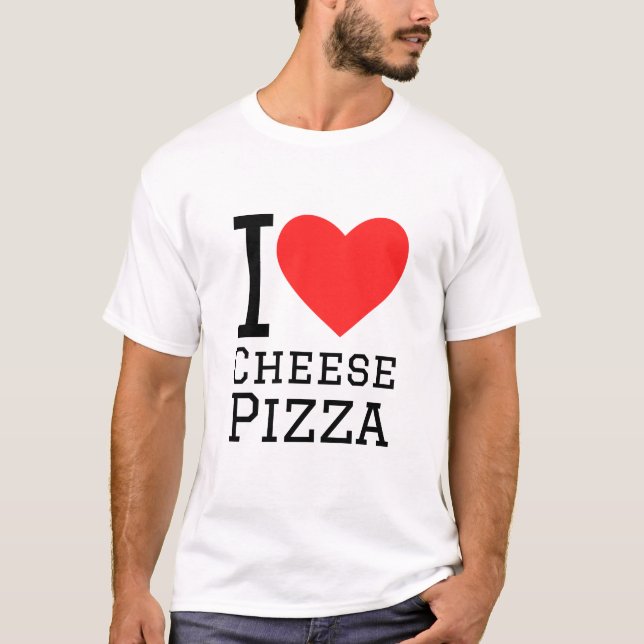 Camiseta Me encanta la pizza de queso (Anverso)