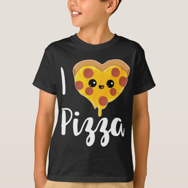Camiseta Me encanta la pizza - Gracioso queso de comida Sal (Anverso)