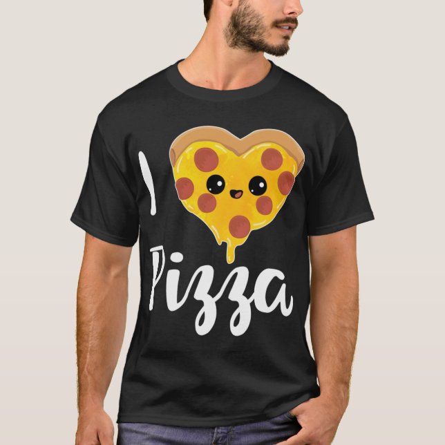 Camiseta Me encanta la pizza - Gracioso queso de comida Sal (Anverso)