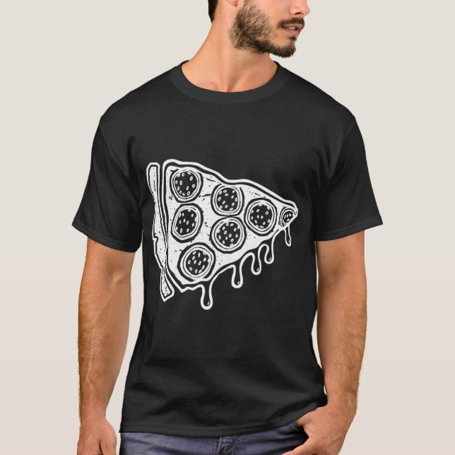 Camiseta Me encanta la pizza para hombres Niños mujeres ama (Anverso)