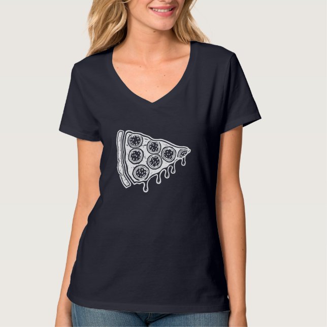 Camiseta Me encanta la pizza para hombres Niños mujeres ama (Anverso)