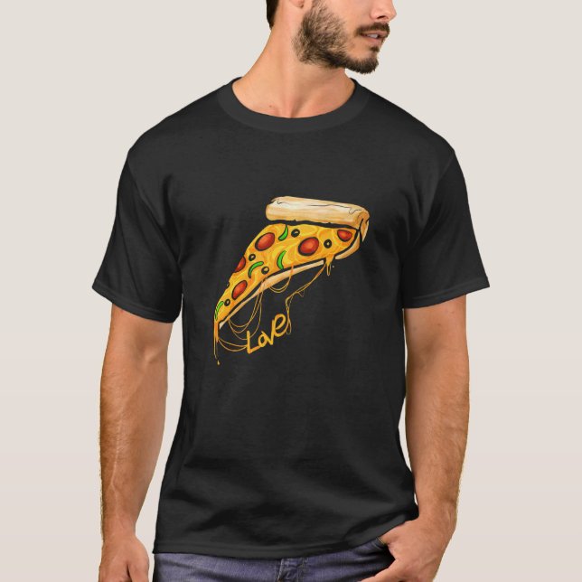 Camiseta Me encanta la pizza Slice Pizza (Anverso)