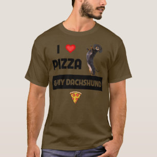 Camiseta Me Encanta La Pizza Y El Propietario De Perro De D
