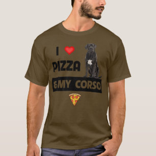Camiseta Me encanta la pizza y la comida de Pepperoni cane