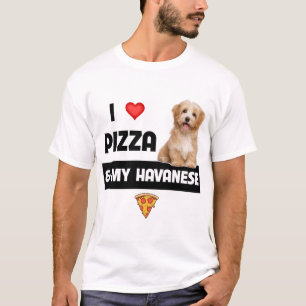 Camiseta Me Encanta La Pizza Y Mi Perro Havapoo Pepperoni