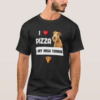 Camiseta Me Encanta La Pizza Y Mi Perro Irlandés Pepperoni