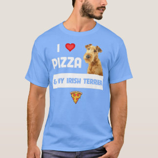 Camiseta Me Encanta La Pizza Y Mi Perro Irlandés Pepperoni