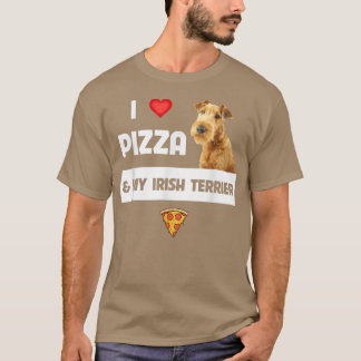 Camiseta Me Encanta La Pizza Y Mi Perro Irlandés Pepperoni