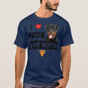 Camiseta Me Encanta La Pizza Y Mi Perro Rotativo Pepperoni