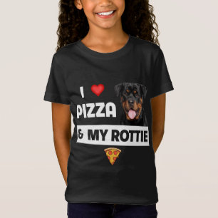 Camiseta Me Encanta La Pizza Y Mi Perro Rotativo Pepperoni 