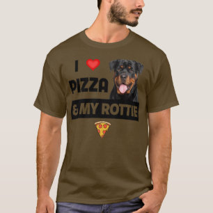 Camiseta Me Encanta La Pizza Y Mi Perro Rotativo Pepperoni