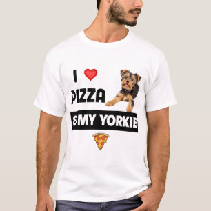 Camiseta Me Encanta La Pizza Y Mi Perro Yorkie Pepperoni Yo