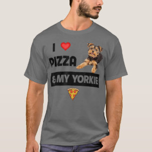Camiseta Me Encanta La Pizza Y Mi Perro Yorkie Pepperoni Yo