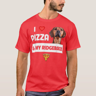 Camiseta Me Encanta La Pizza Y Mi Pimienta Ridgeback Perro 