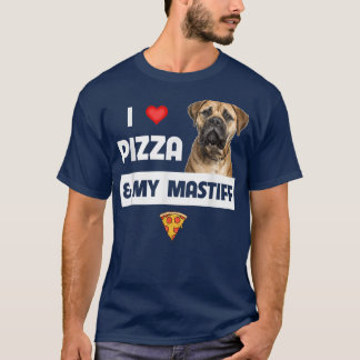 Camiseta Me Encanta La Pizza Y Mi Propietario De Perro Mast